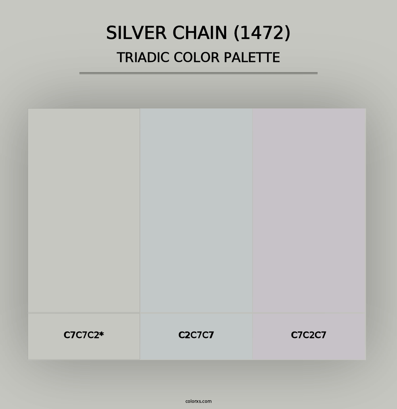 Silver Chain (1472) - Triadic Color Palette