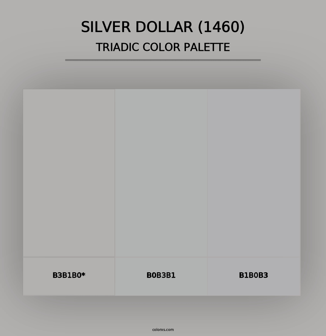 Silver Dollar (1460) - Triadic Color Palette