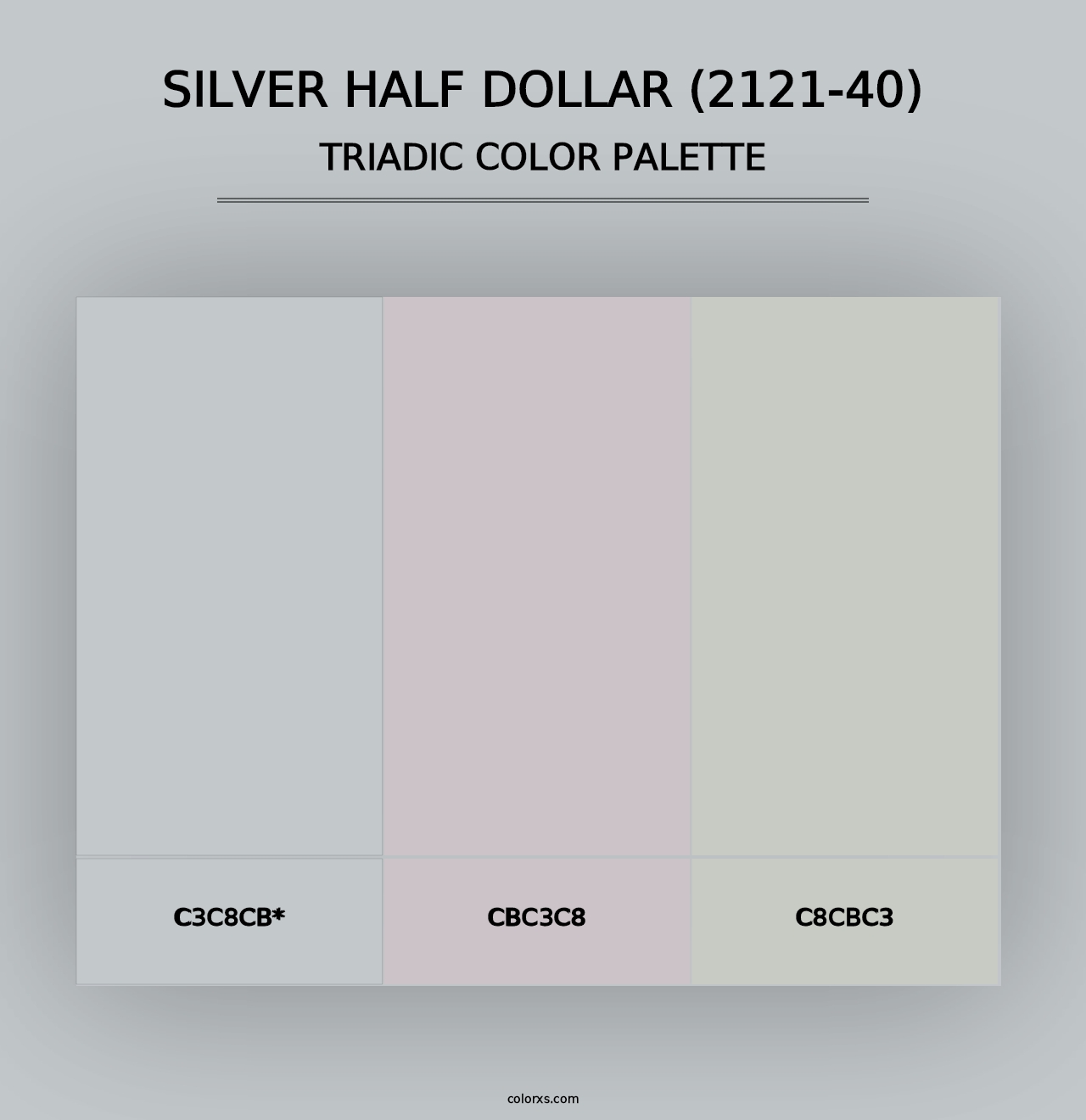 Silver Half Dollar (2121-40) - Triadic Color Palette