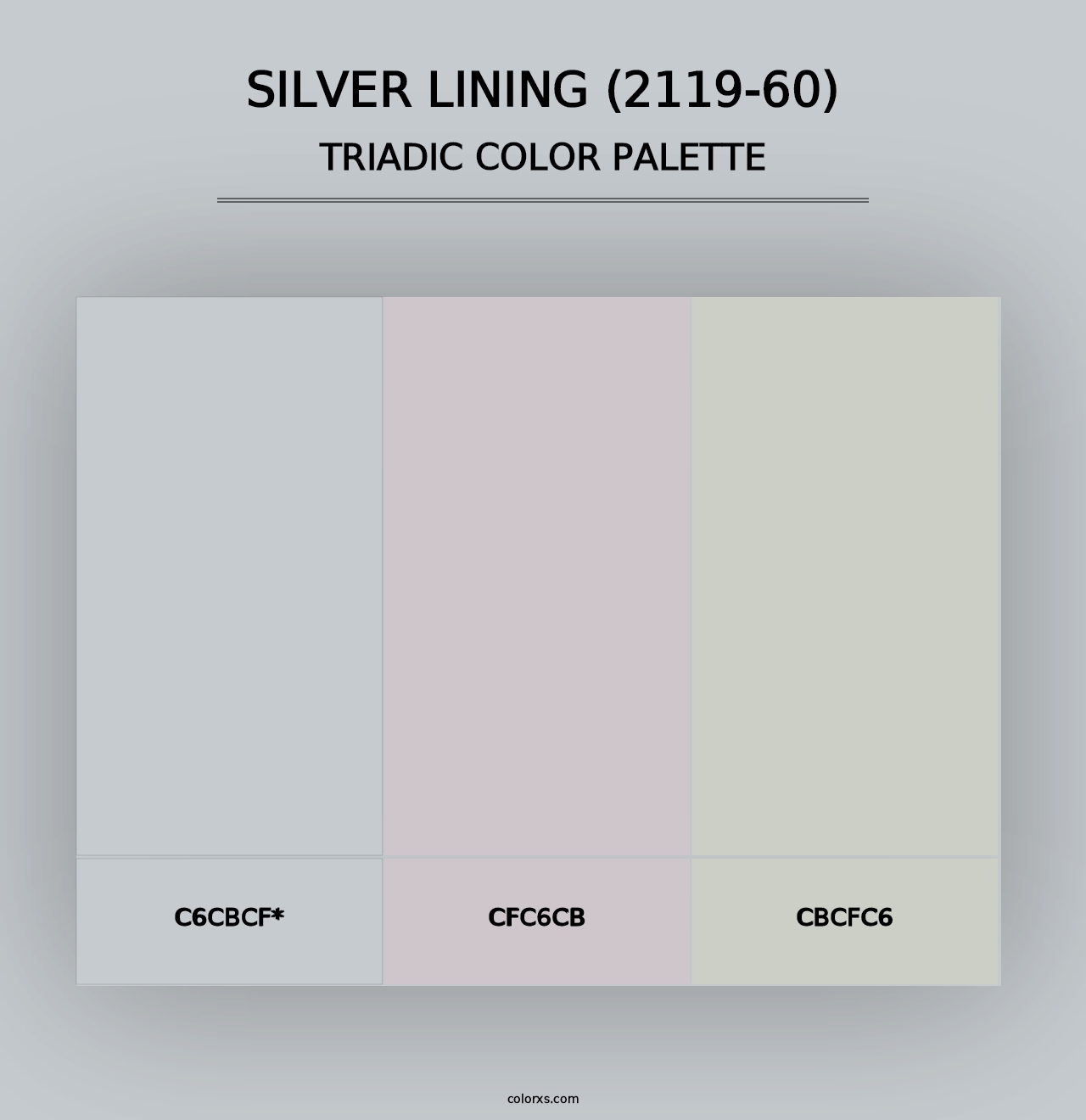 Silver Lining (2119-60) - Triadic Color Palette