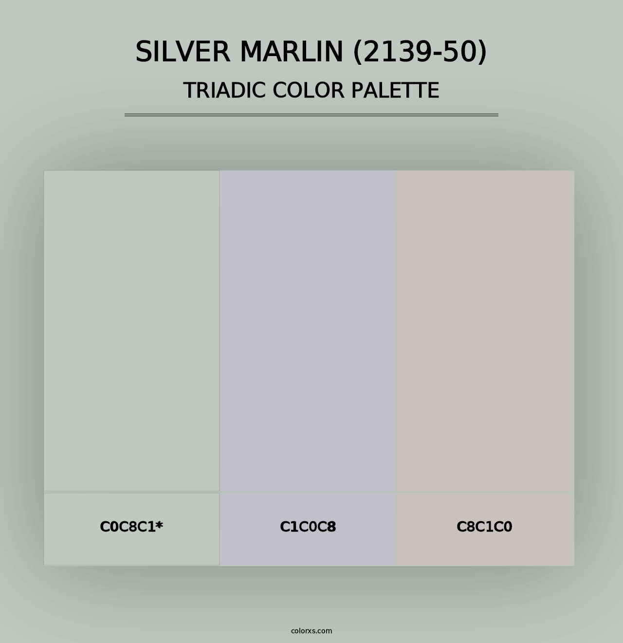 Silver Marlin (2139-50) - Triadic Color Palette