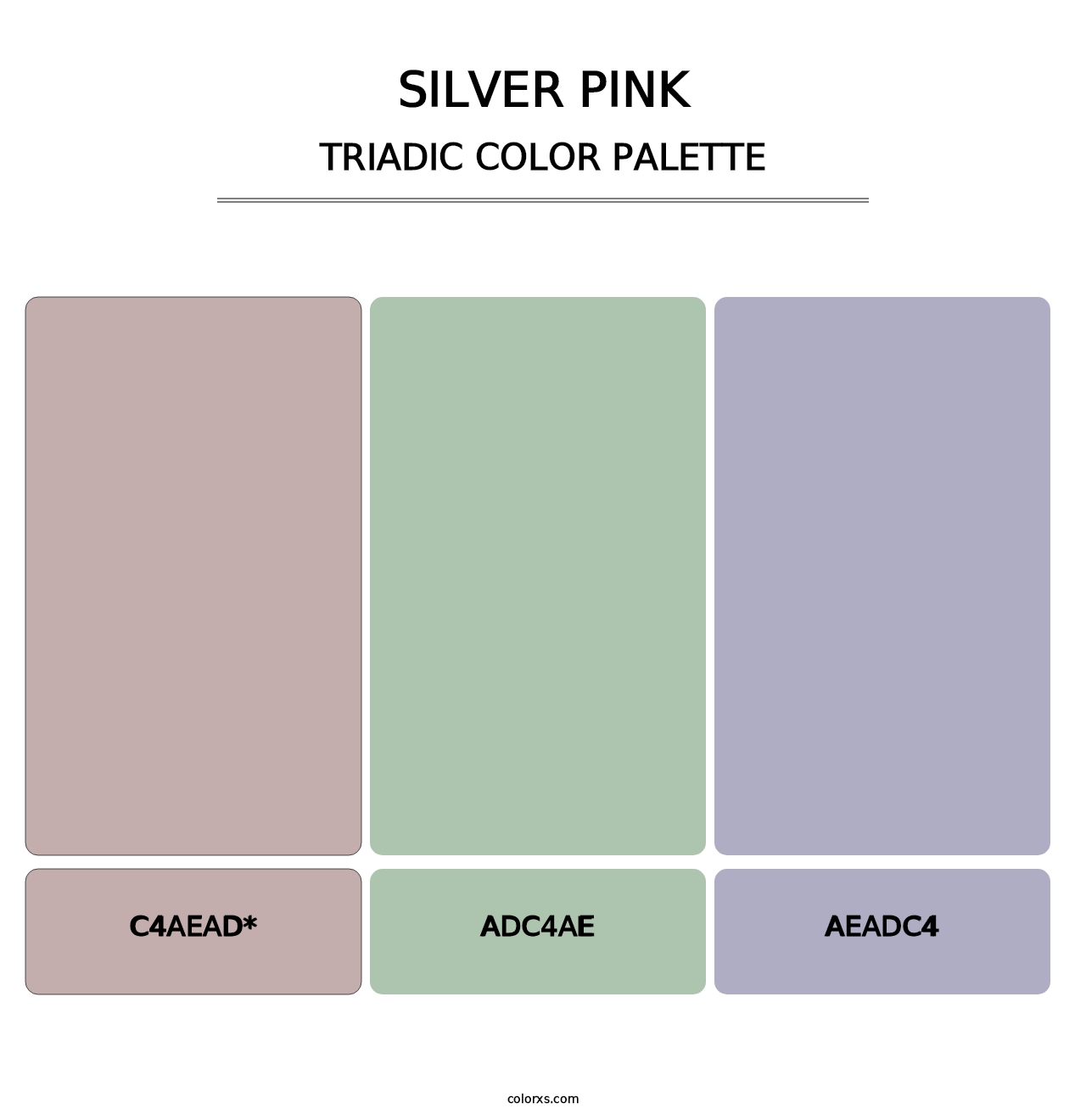 Silver Pink - Triadic Color Palette