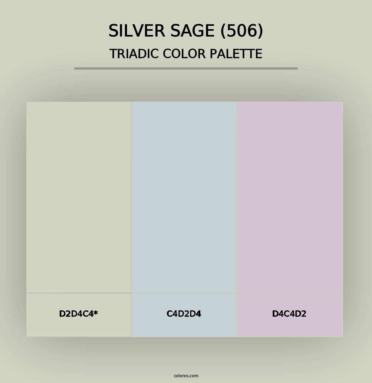 Silver Sage (506) - Triadic Color Palette