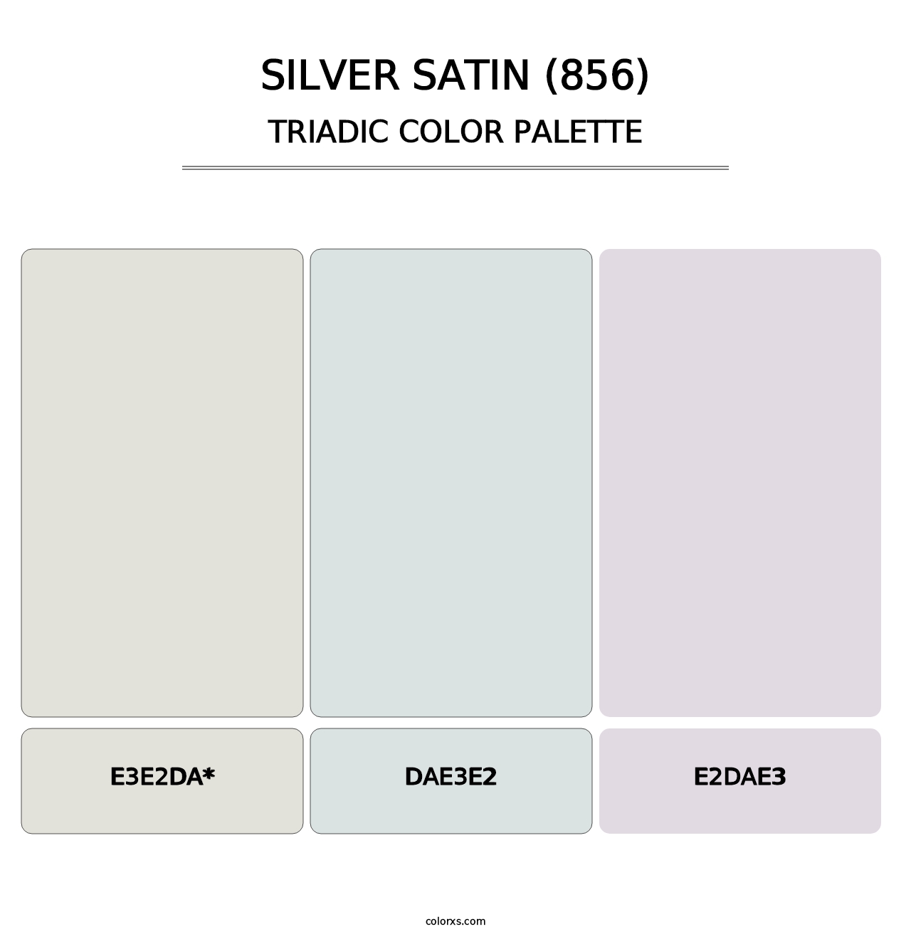 Silver Satin (856) - Triadic Color Palette