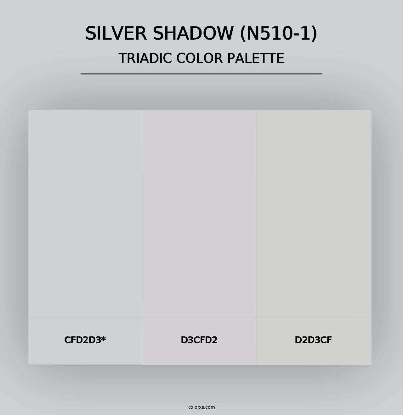 Silver Shadow (N510-1) - Triadic Color Palette