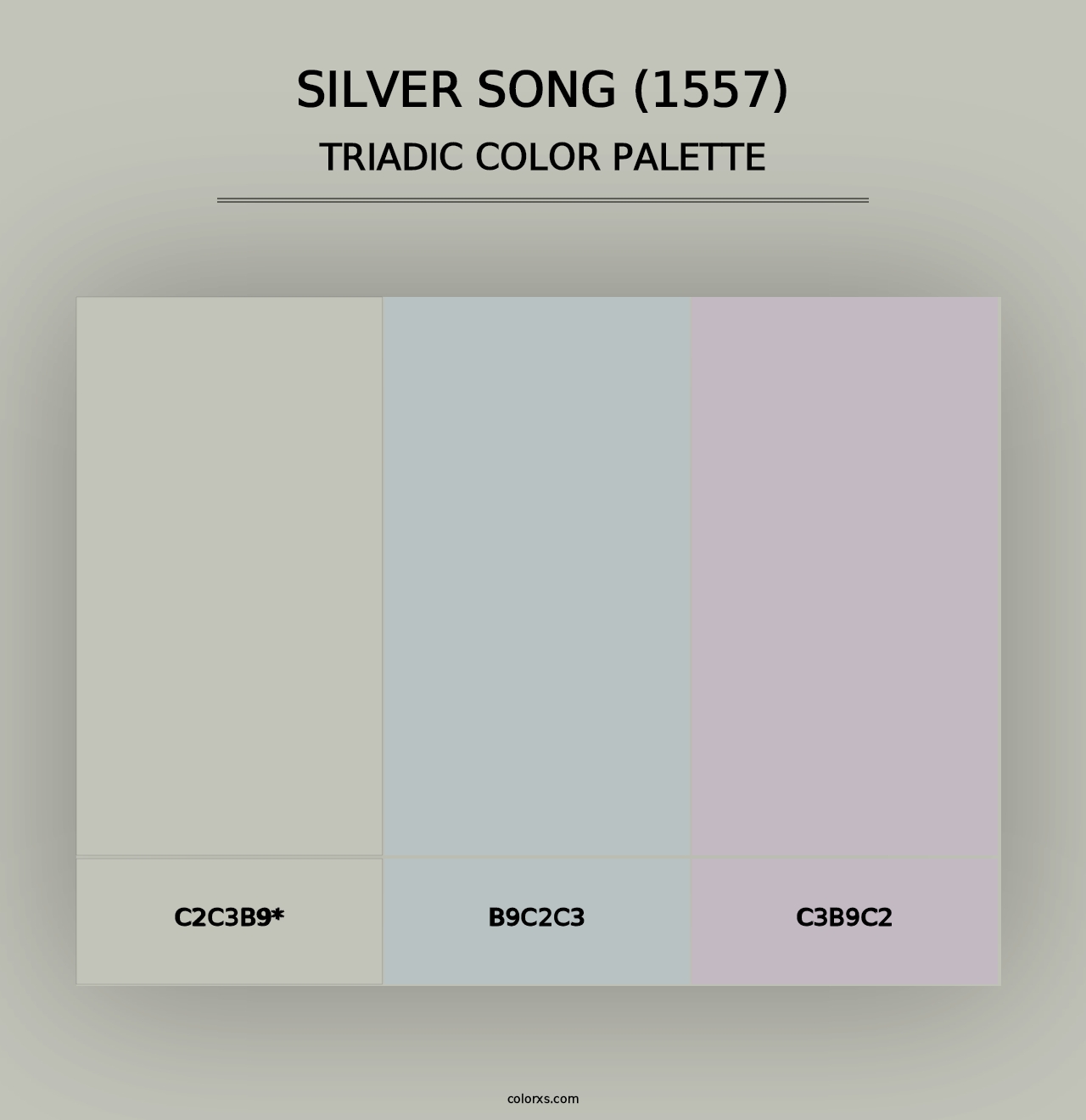 Silver Song (1557) - Triadic Color Palette