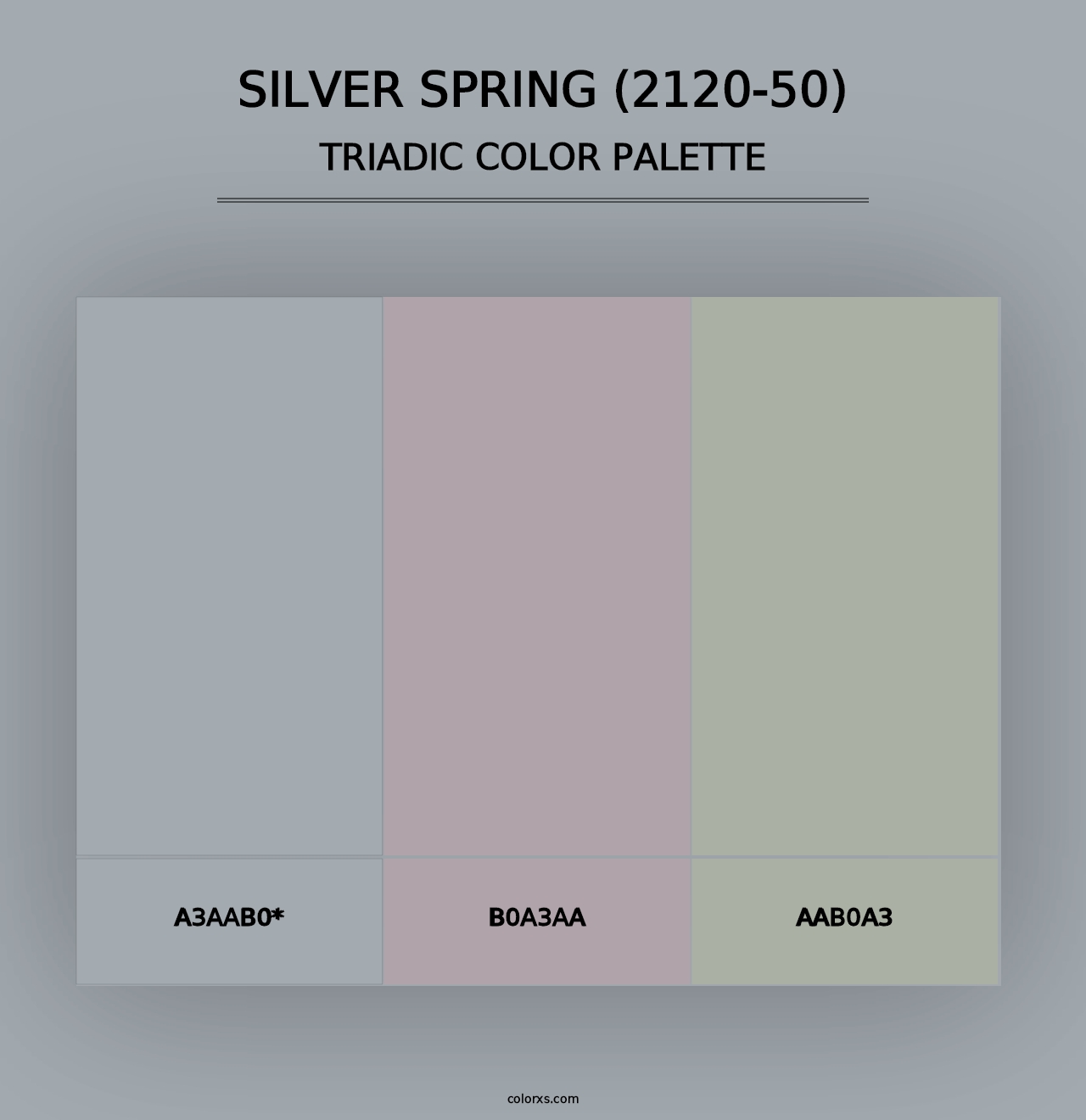 Silver Spring (2120-50) - Triadic Color Palette