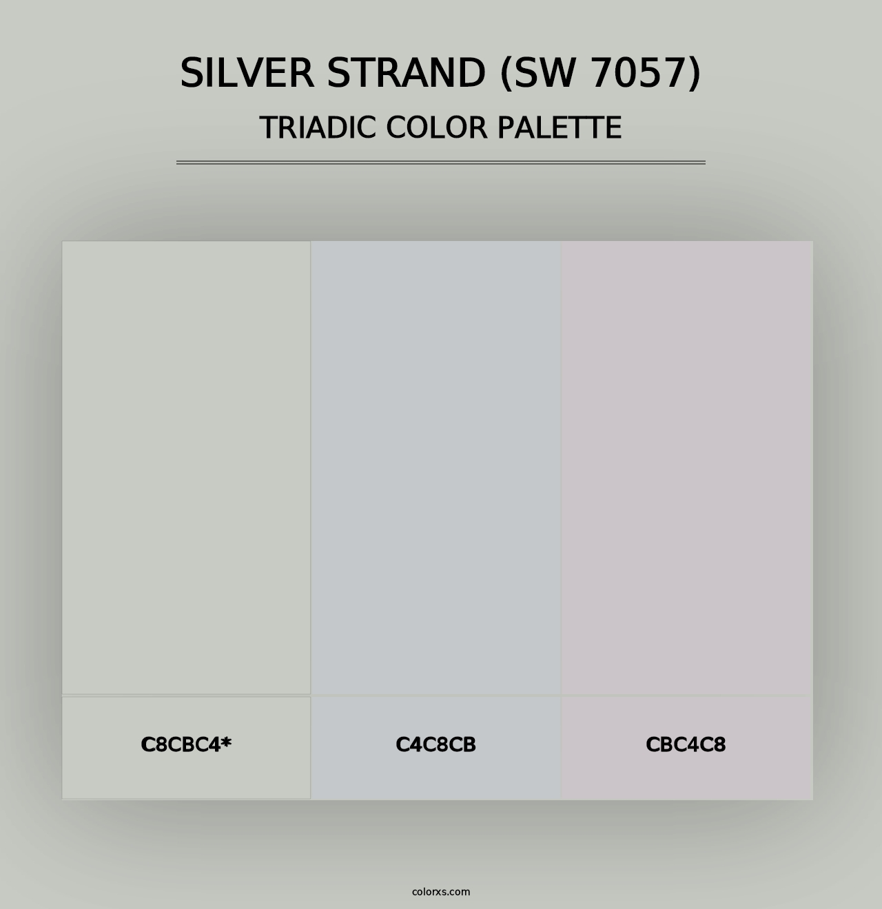 Silver Strand (SW 7057) - Triadic Color Palette