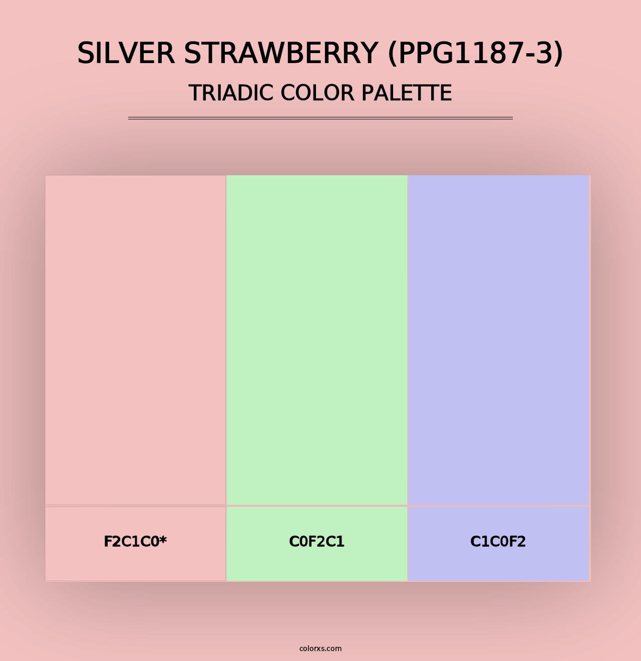 Silver Strawberry (PPG1187-3) - Triadic Color Palette