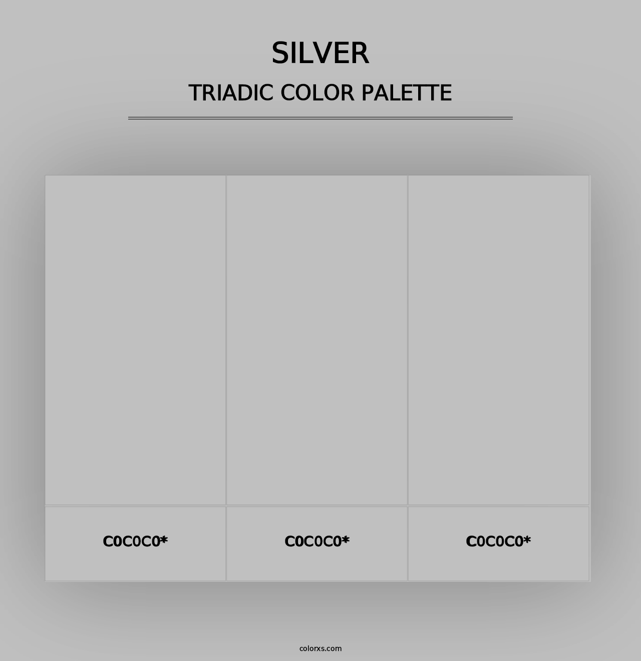 Silver - Triadic Color Palette