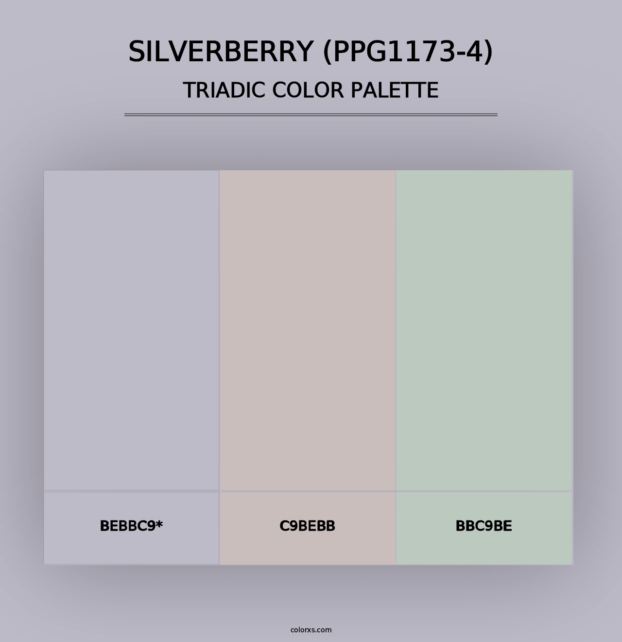 Silverberry (PPG1173-4) - Triadic Color Palette