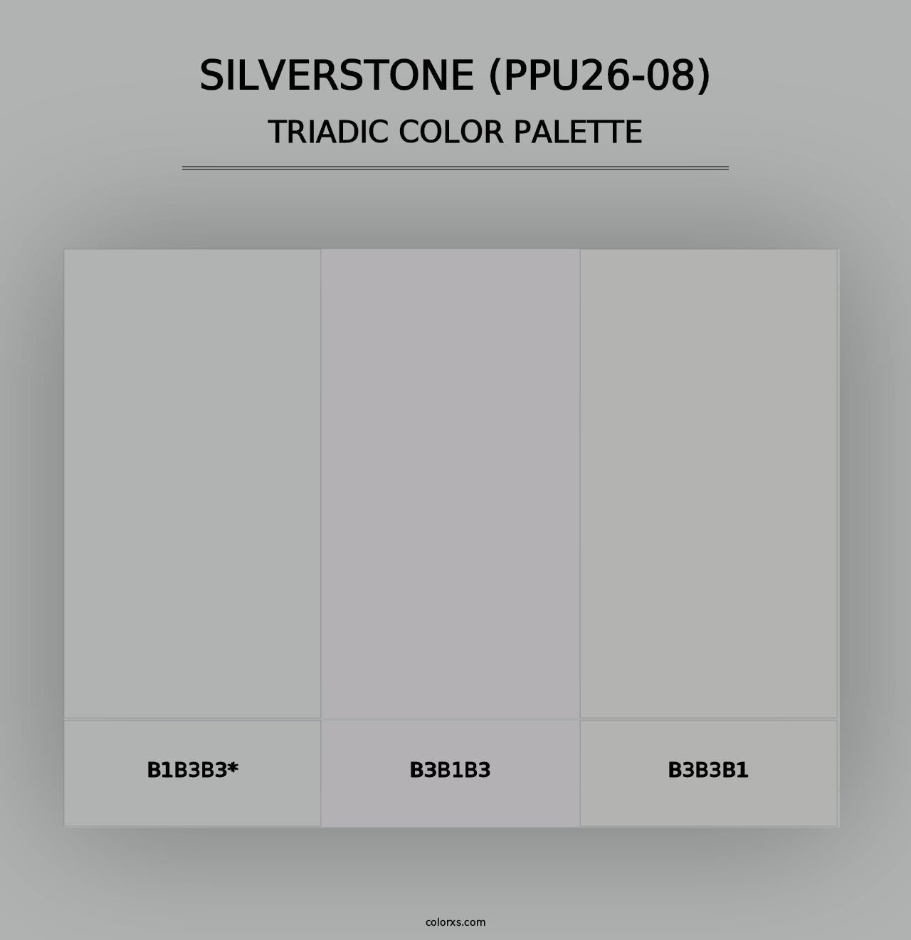 Silverstone (PPU26-08) - Triadic Color Palette