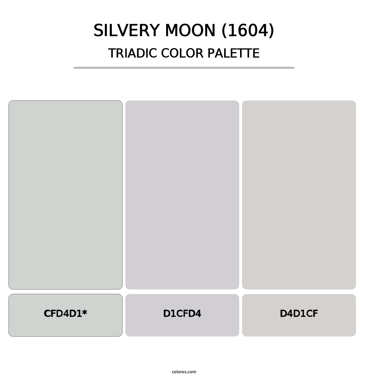 Silvery Moon (1604) - Triadic Color Palette