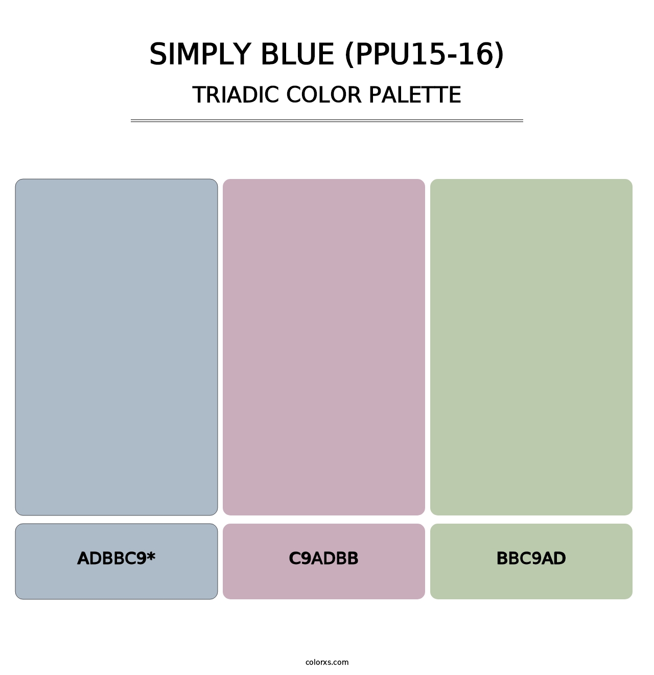 Simply Blue (PPU15-16) - Triadic Color Palette