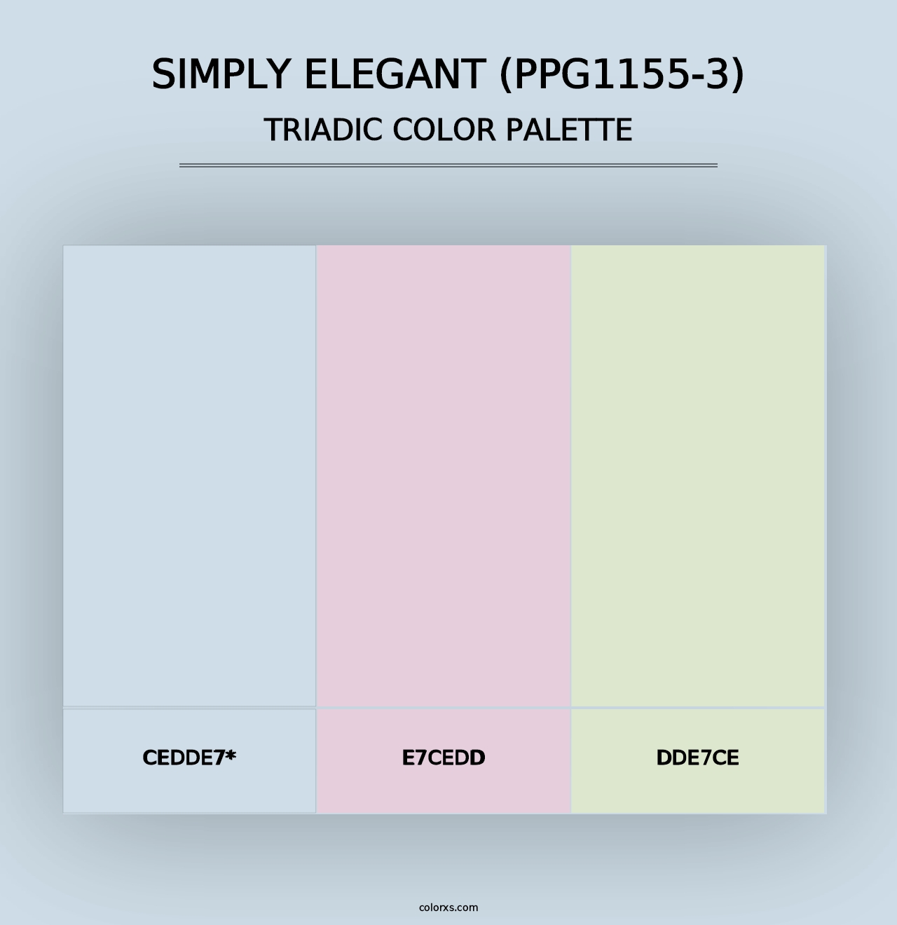 Simply Elegant (PPG1155-3) - Triadic Color Palette