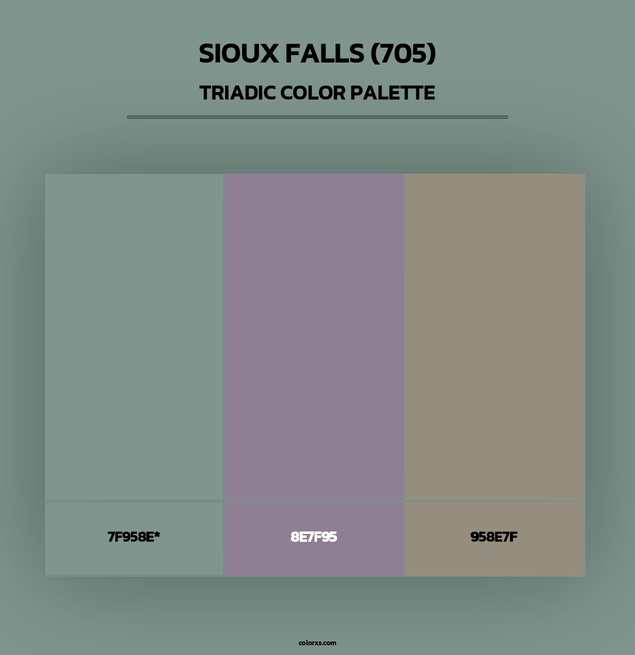 Sioux Falls (705) - Triadic Color Palette