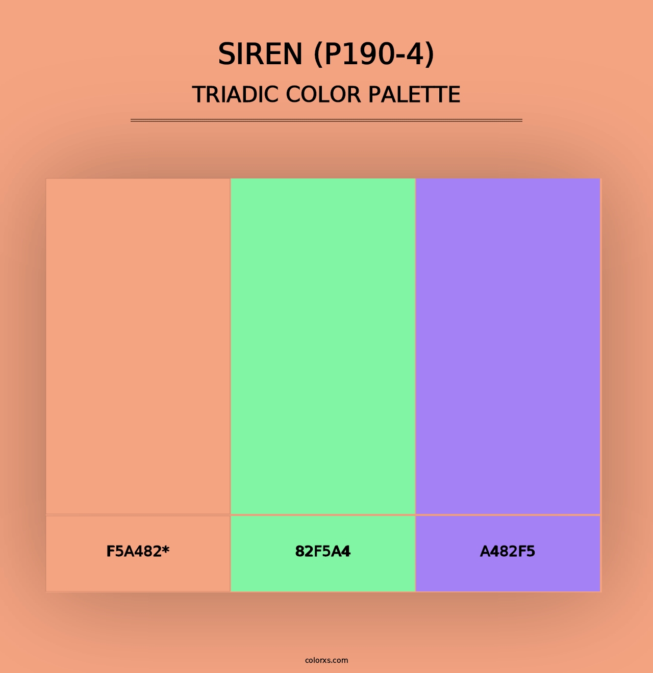 Siren (P190-4) - Triadic Color Palette