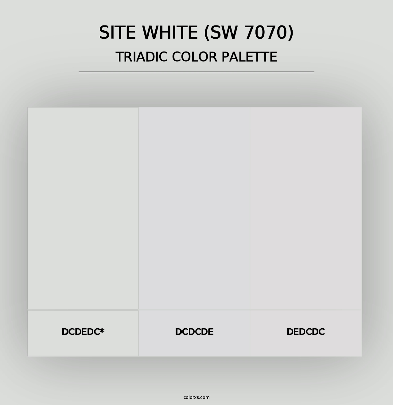 Site White (SW 7070) - Triadic Color Palette