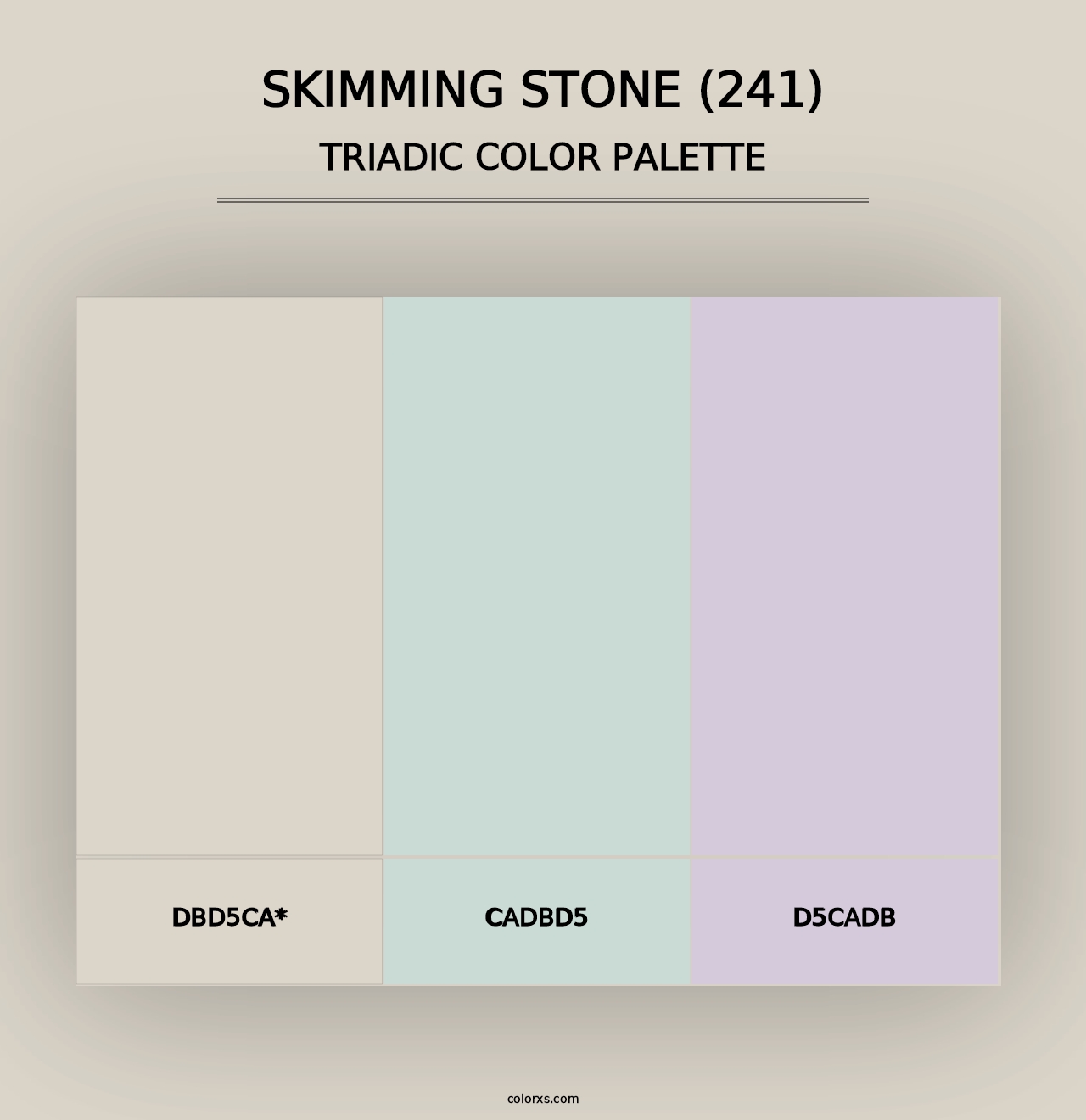 Skimming Stone (241) - Triadic Color Palette