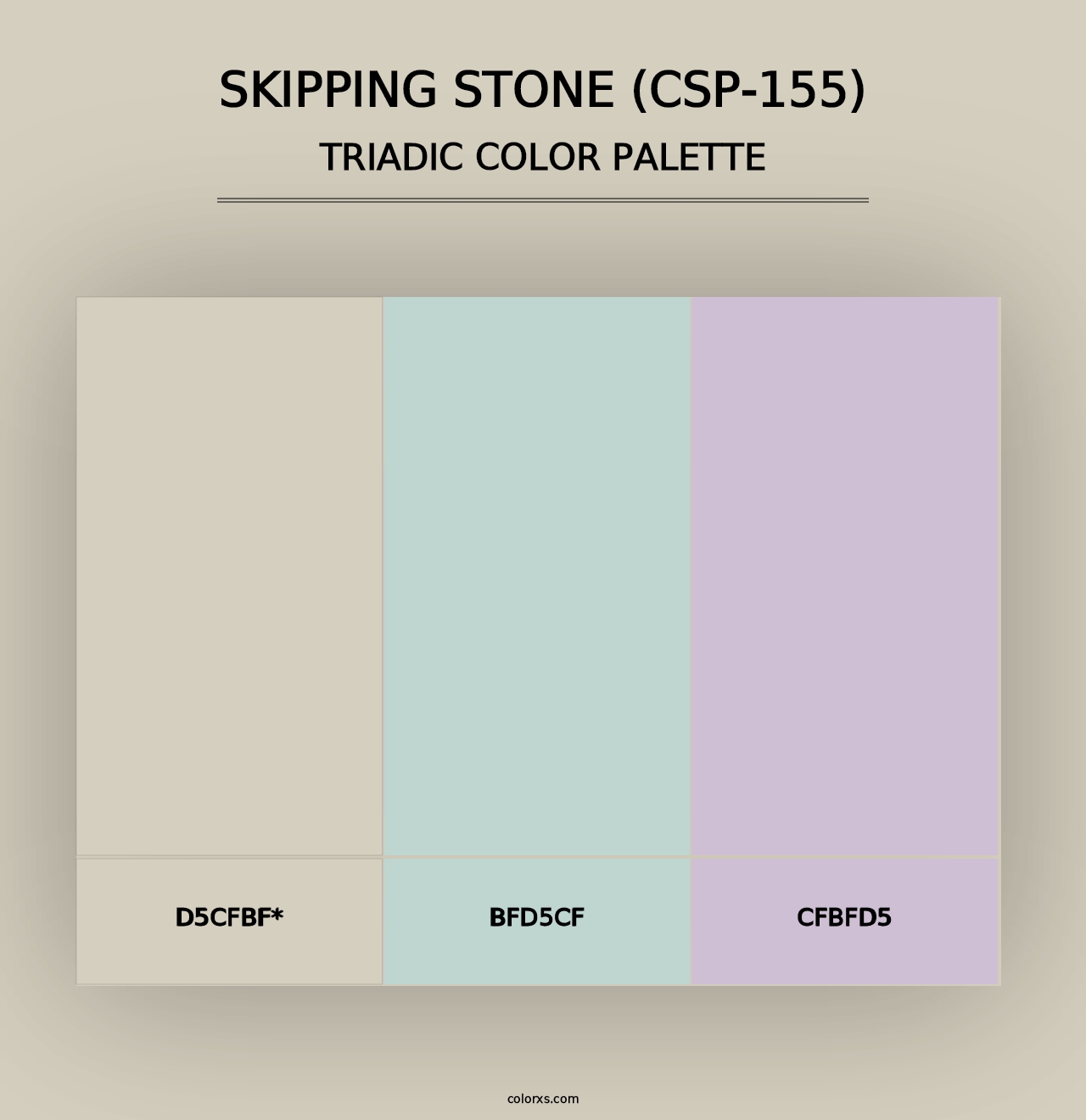 Skipping Stone (CSP-155) - Triadic Color Palette