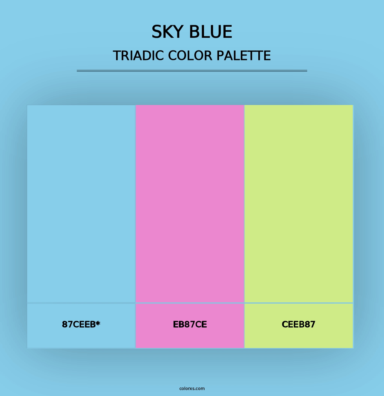 Sky blue - Triadic Color Palette