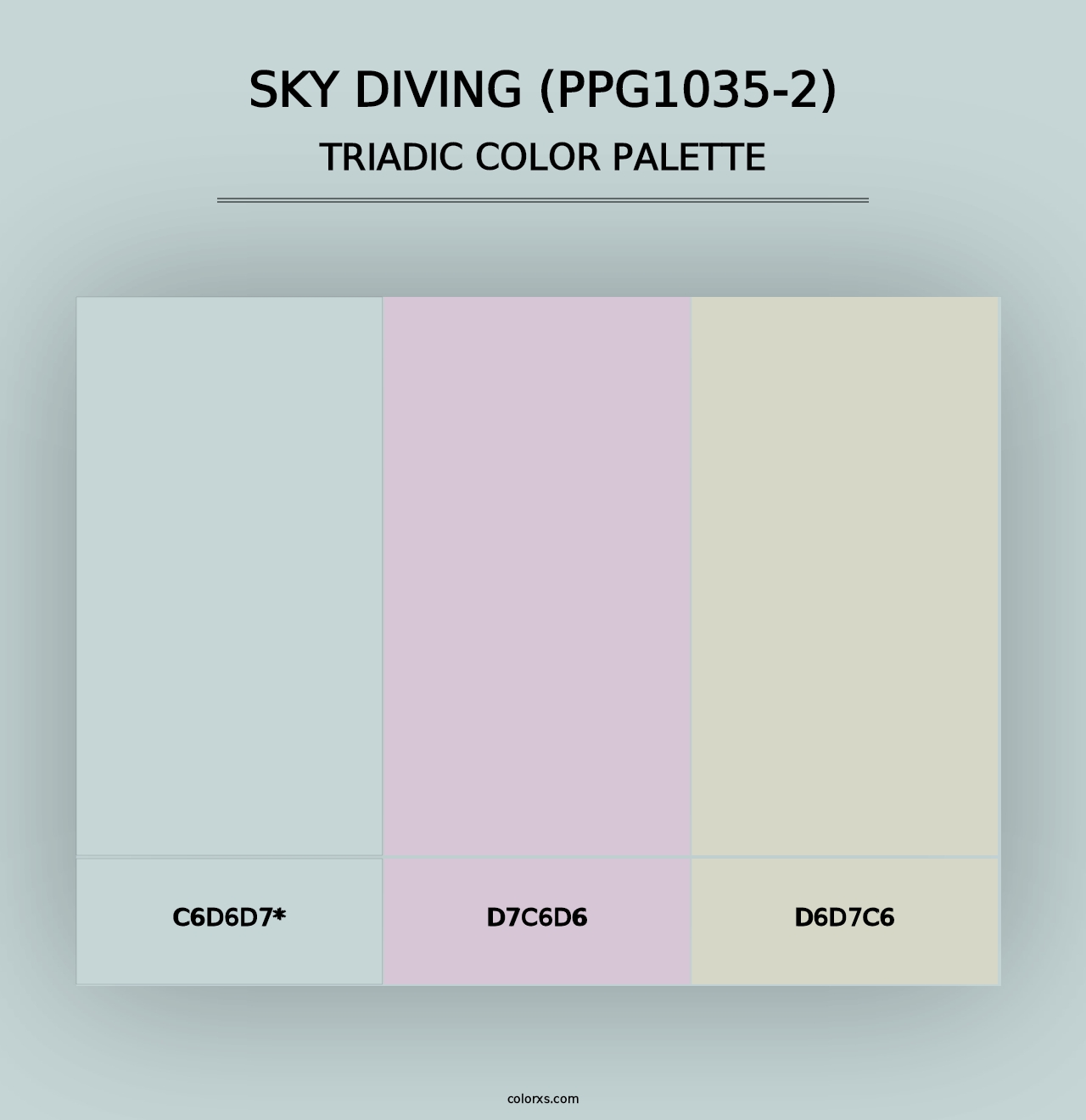 Sky Diving (PPG1035-2) - Triadic Color Palette