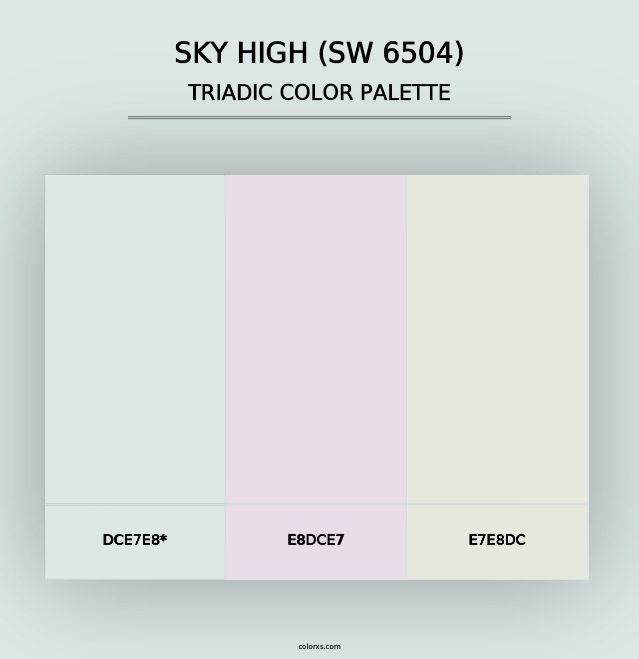 Sky High (SW 6504) - Triadic Color Palette