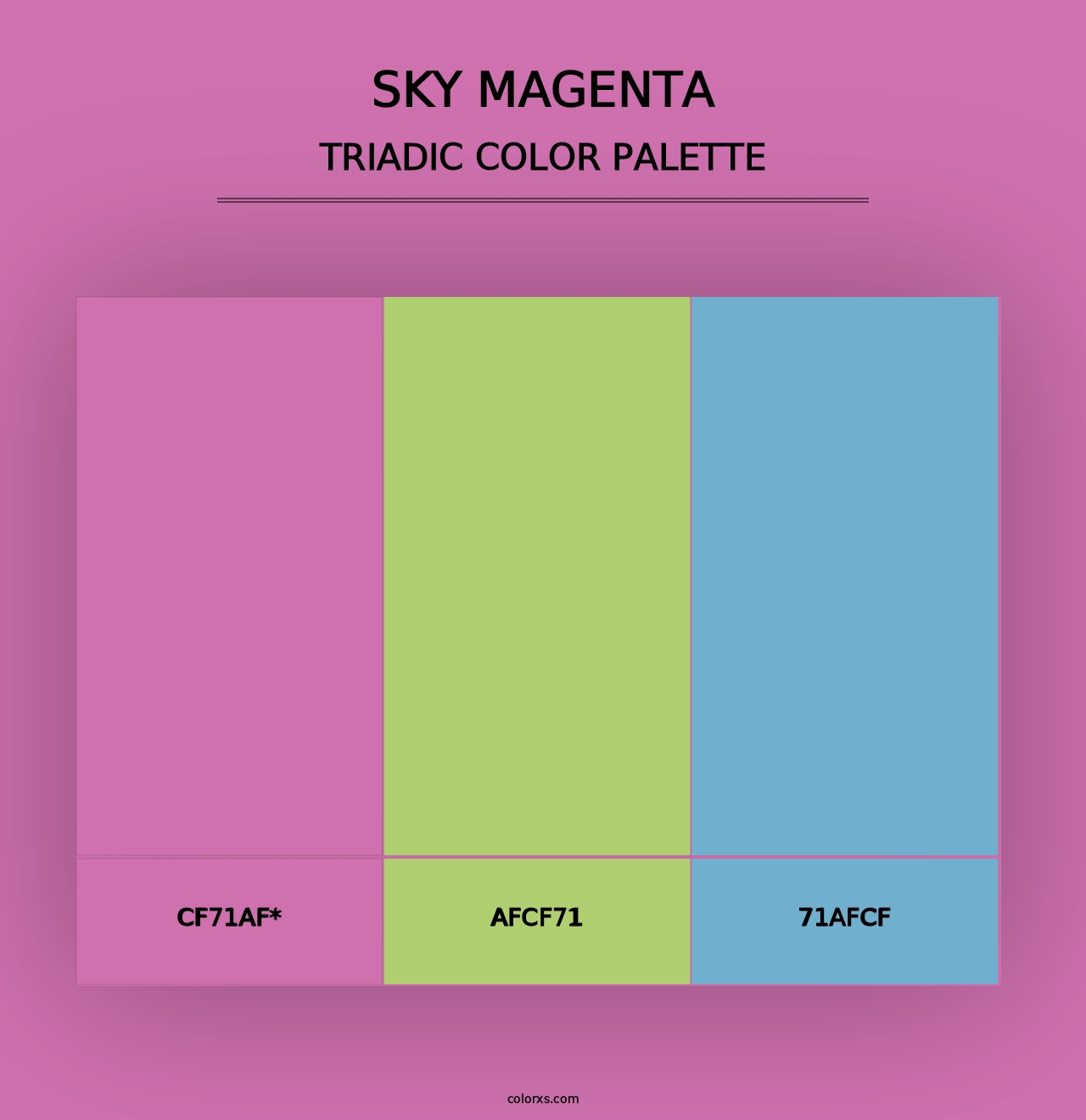 Sky Magenta - Triadic Color Palette