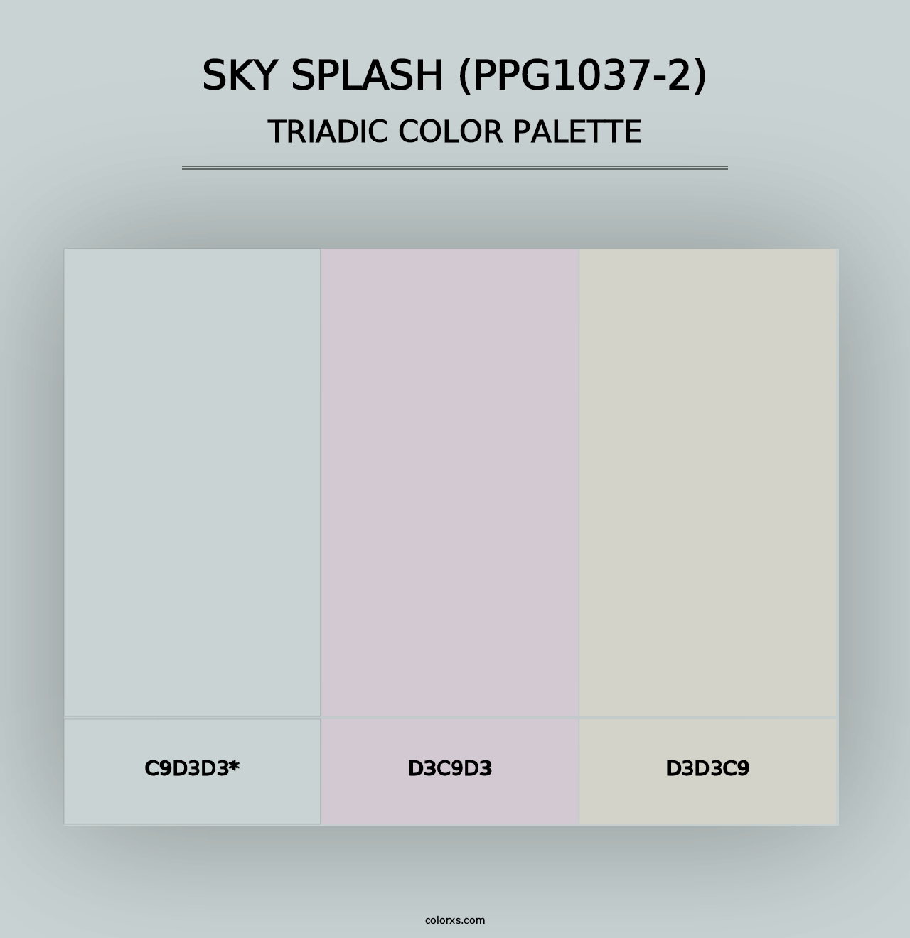 Sky Splash (PPG1037-2) - Triadic Color Palette