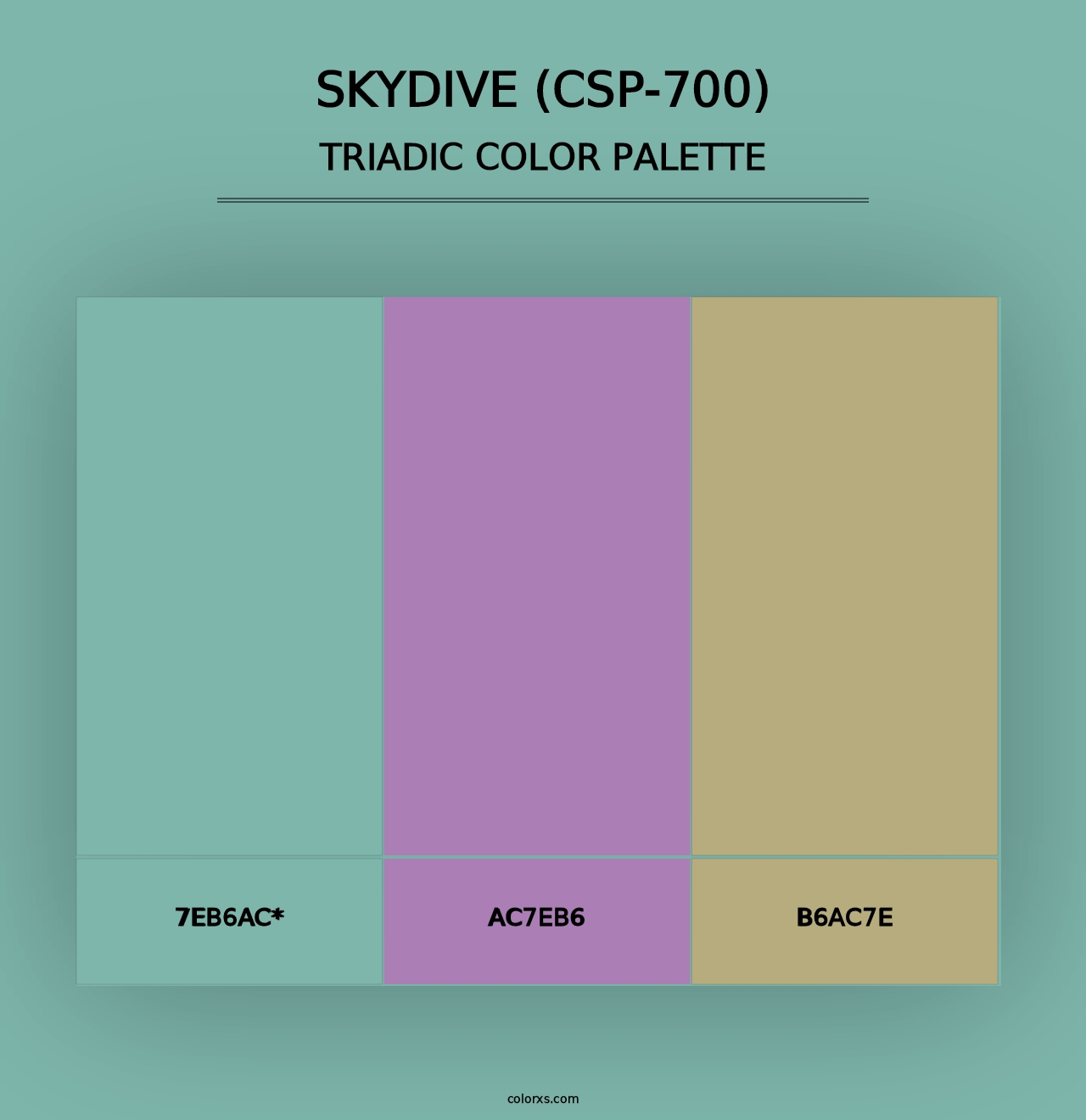 Skydive (CSP-700) - Triadic Color Palette