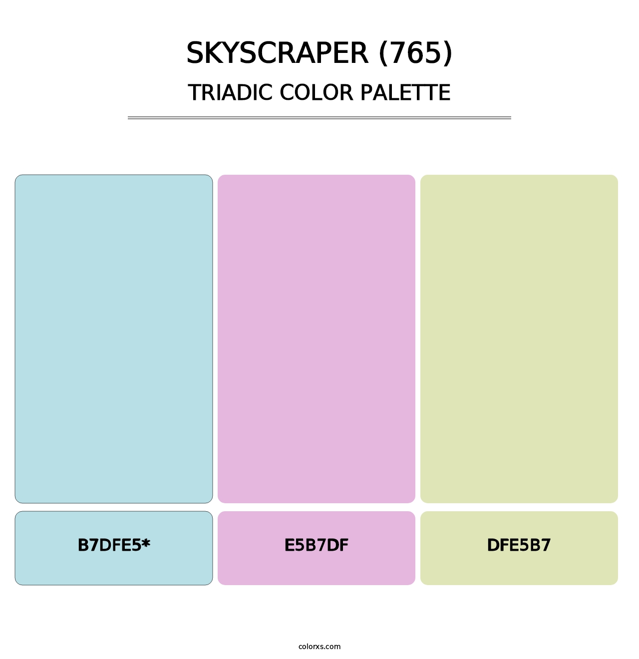 Skyscraper (765) - Triadic Color Palette