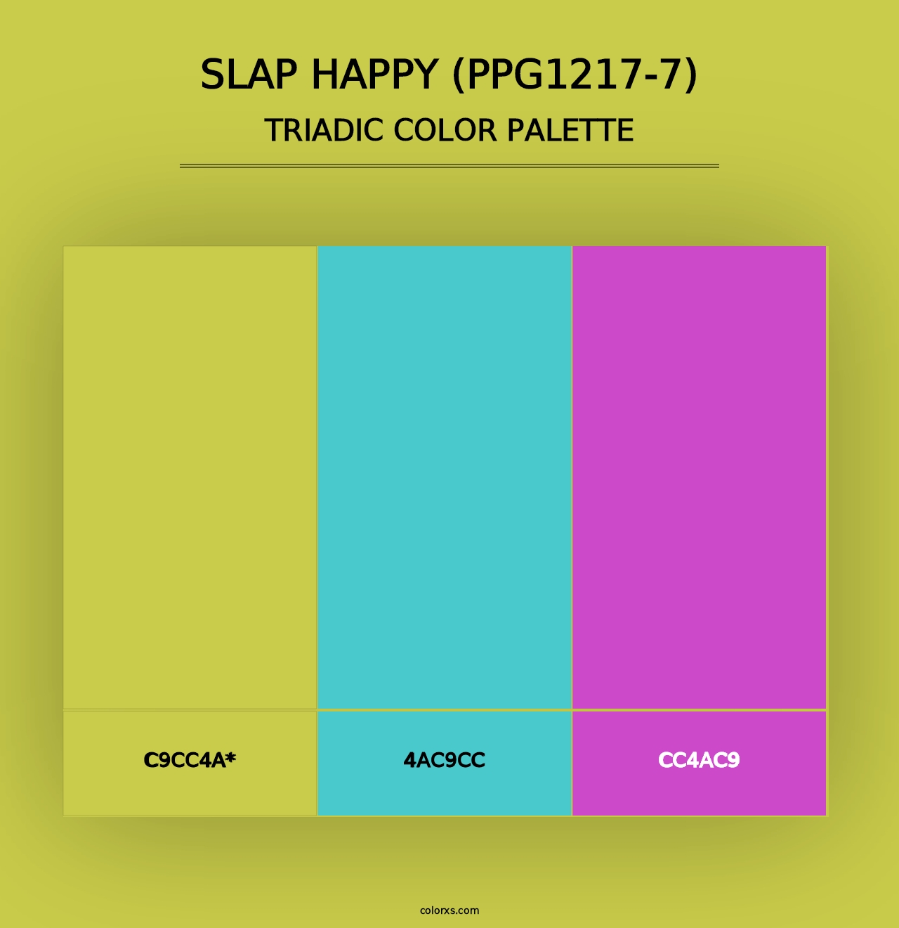 Slap Happy (PPG1217-7) - Triadic Color Palette