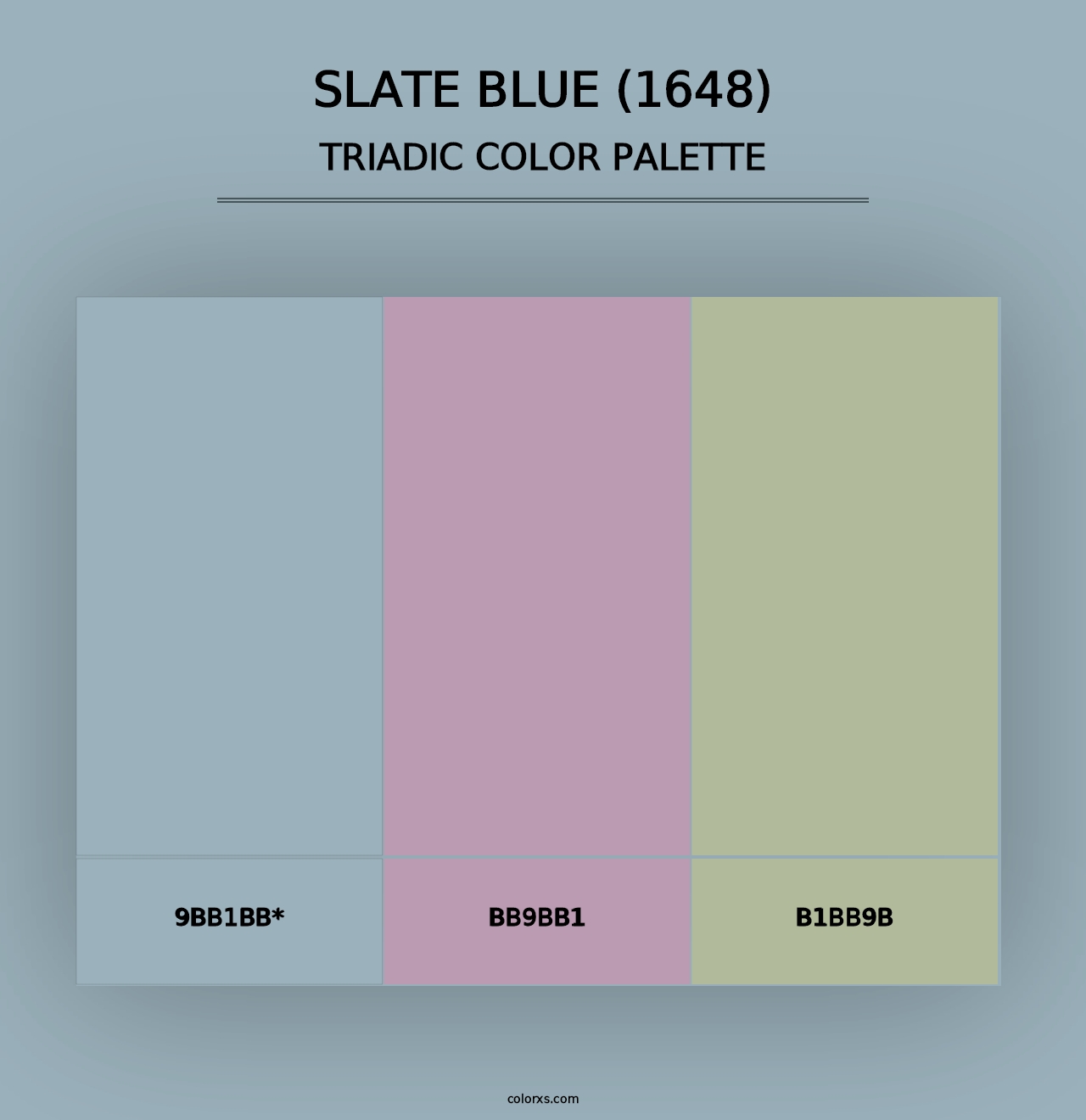 Slate Blue (1648) - Triadic Color Palette