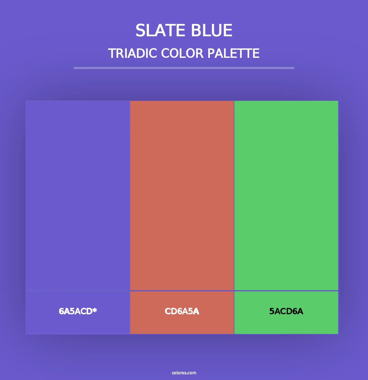 Slate Blue - Triadic Color Palette