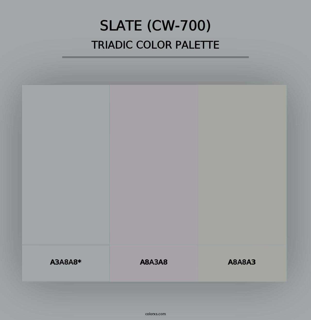 Slate (CW-700) - Triadic Color Palette