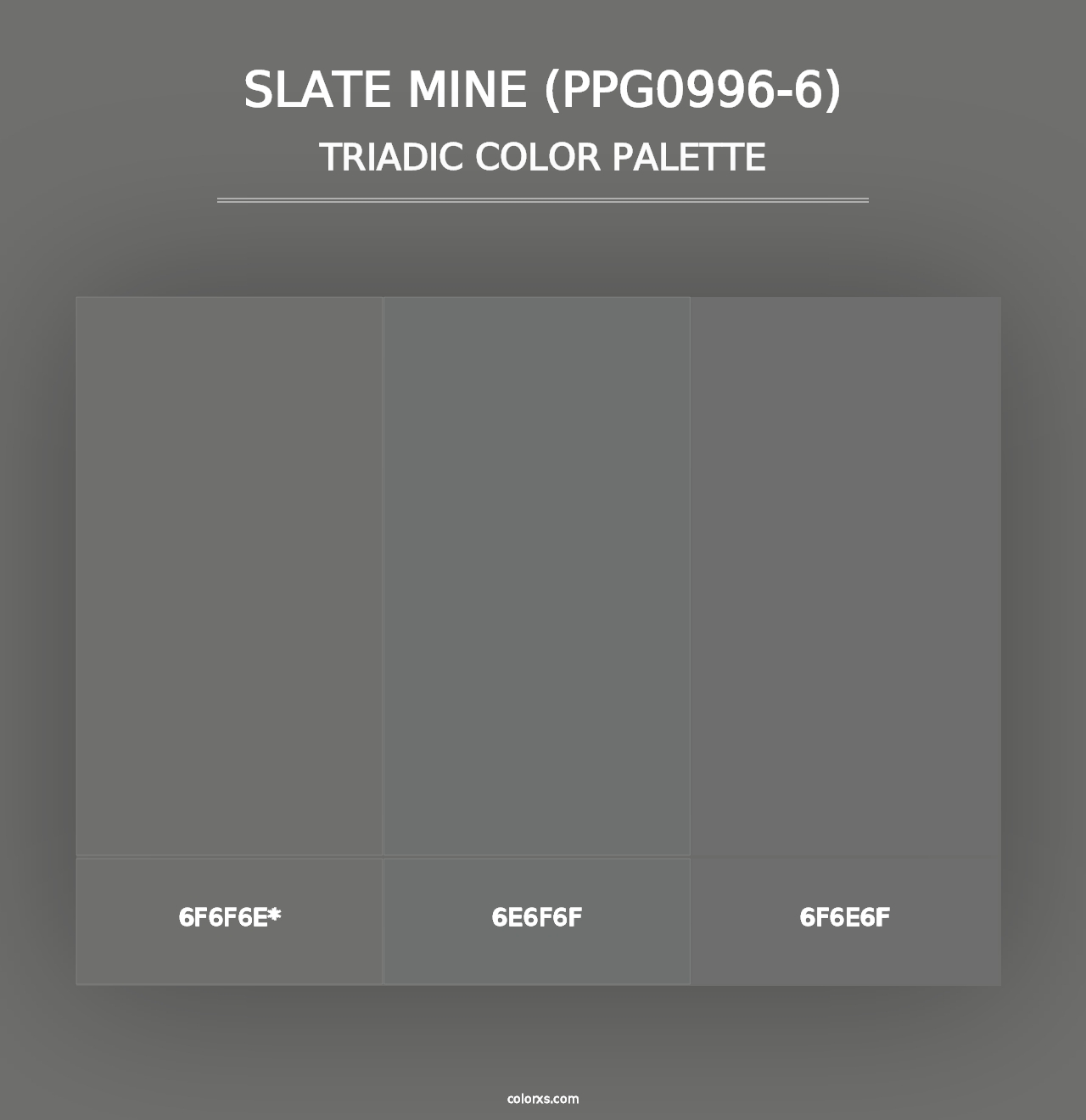 Slate Mine (PPG0996-6) - Triadic Color Palette