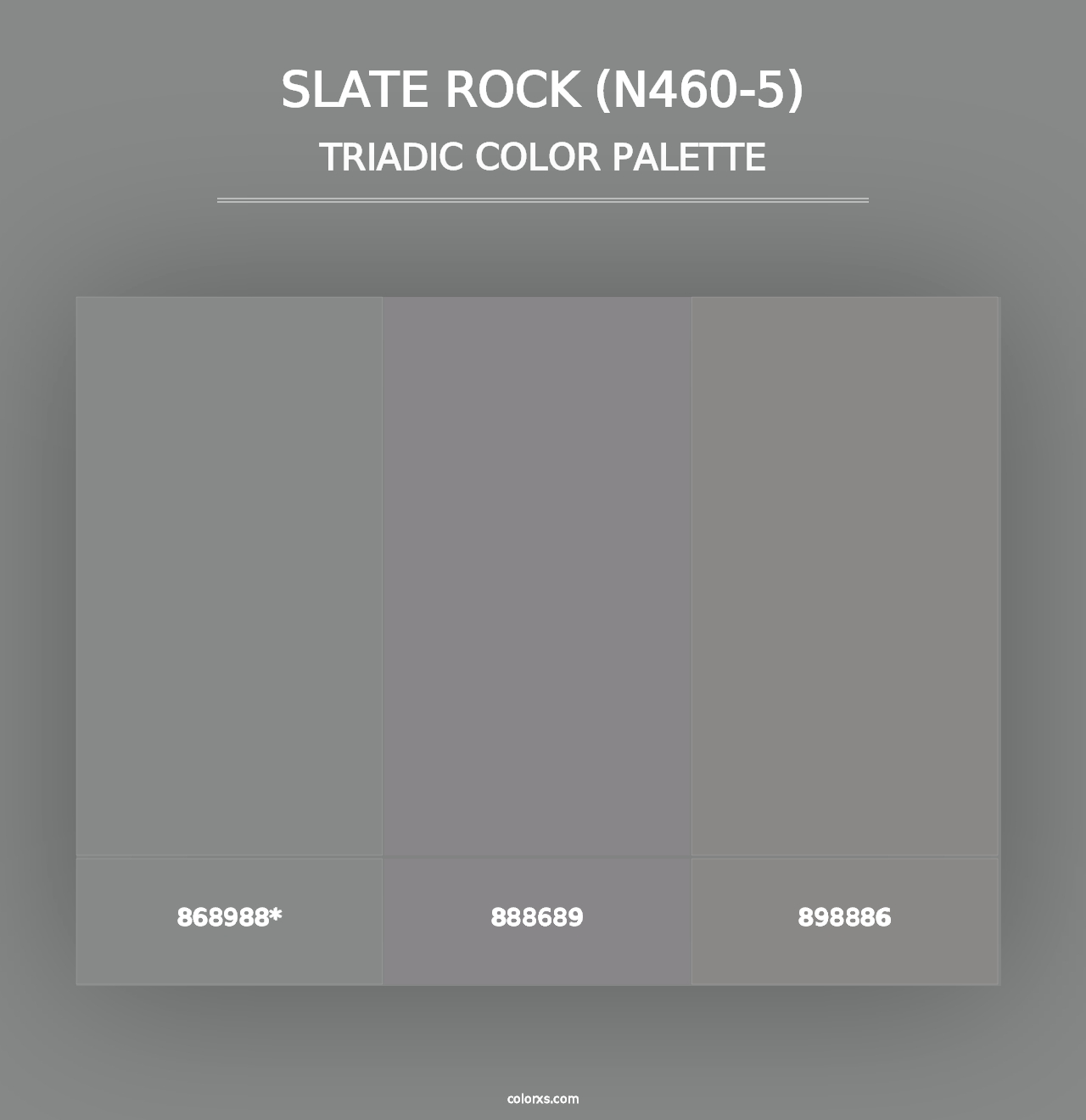 Slate Rock (N460-5) - Triadic Color Palette