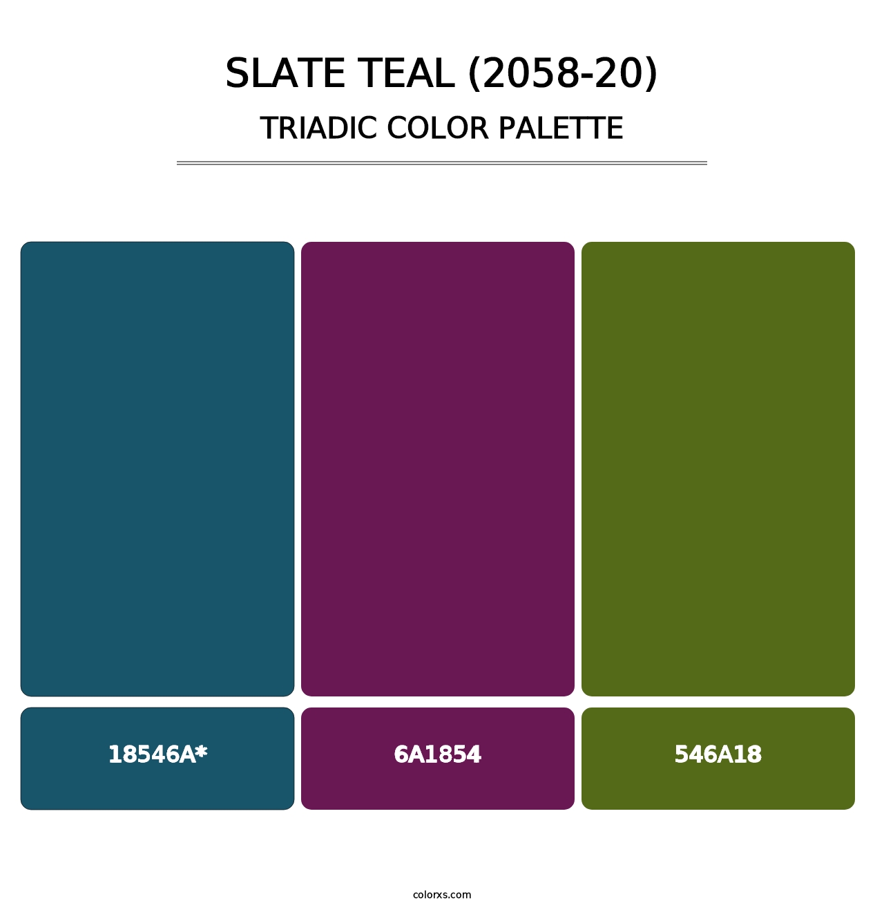 Slate Teal (2058-20) - Triadic Color Palette