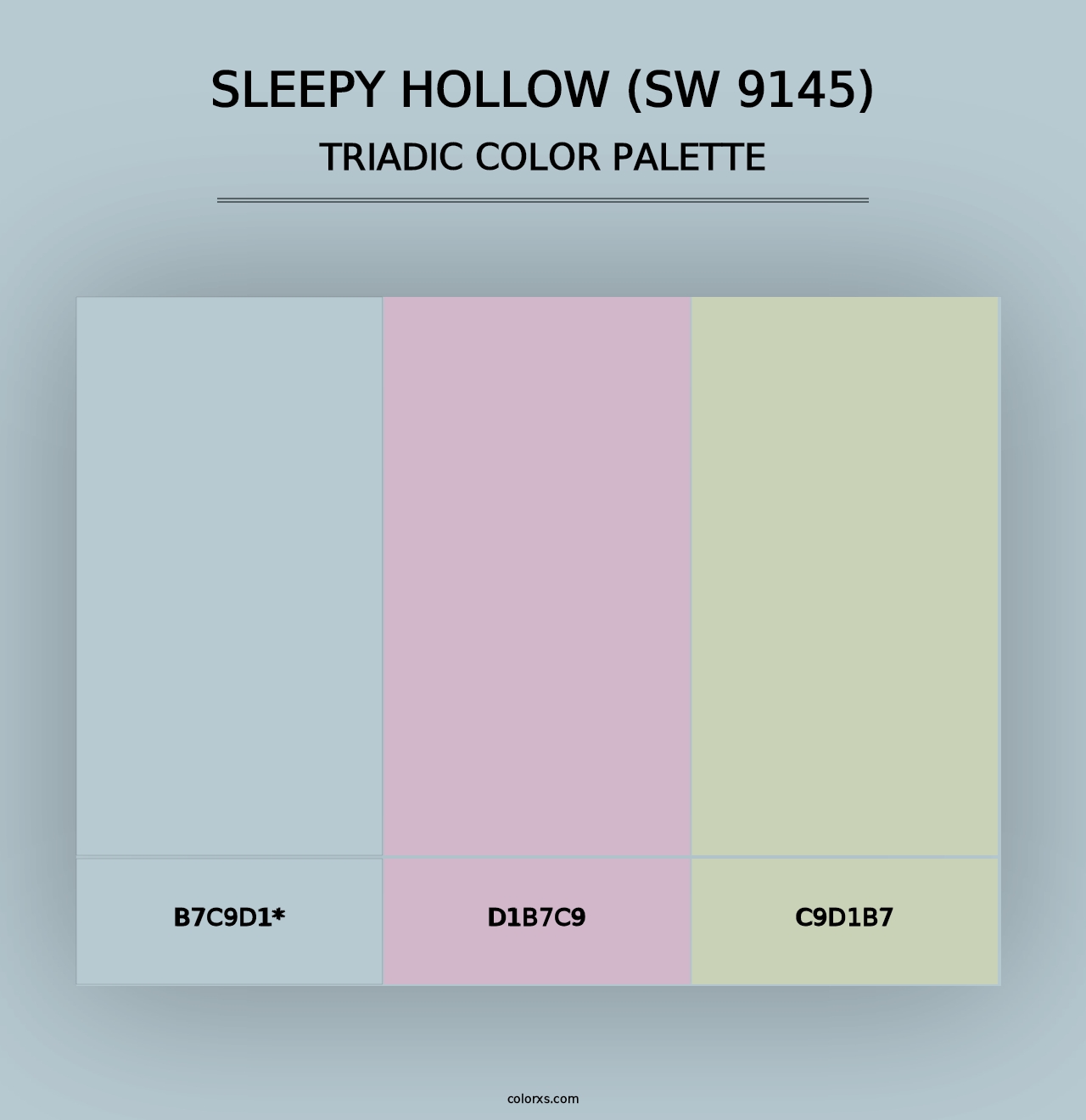 Sleepy Hollow (SW 9145) - Triadic Color Palette