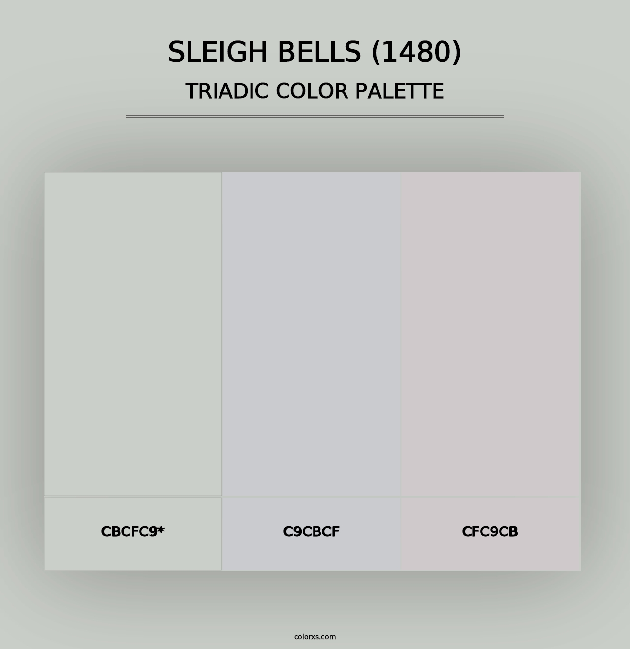 Sleigh Bells (1480) - Triadic Color Palette