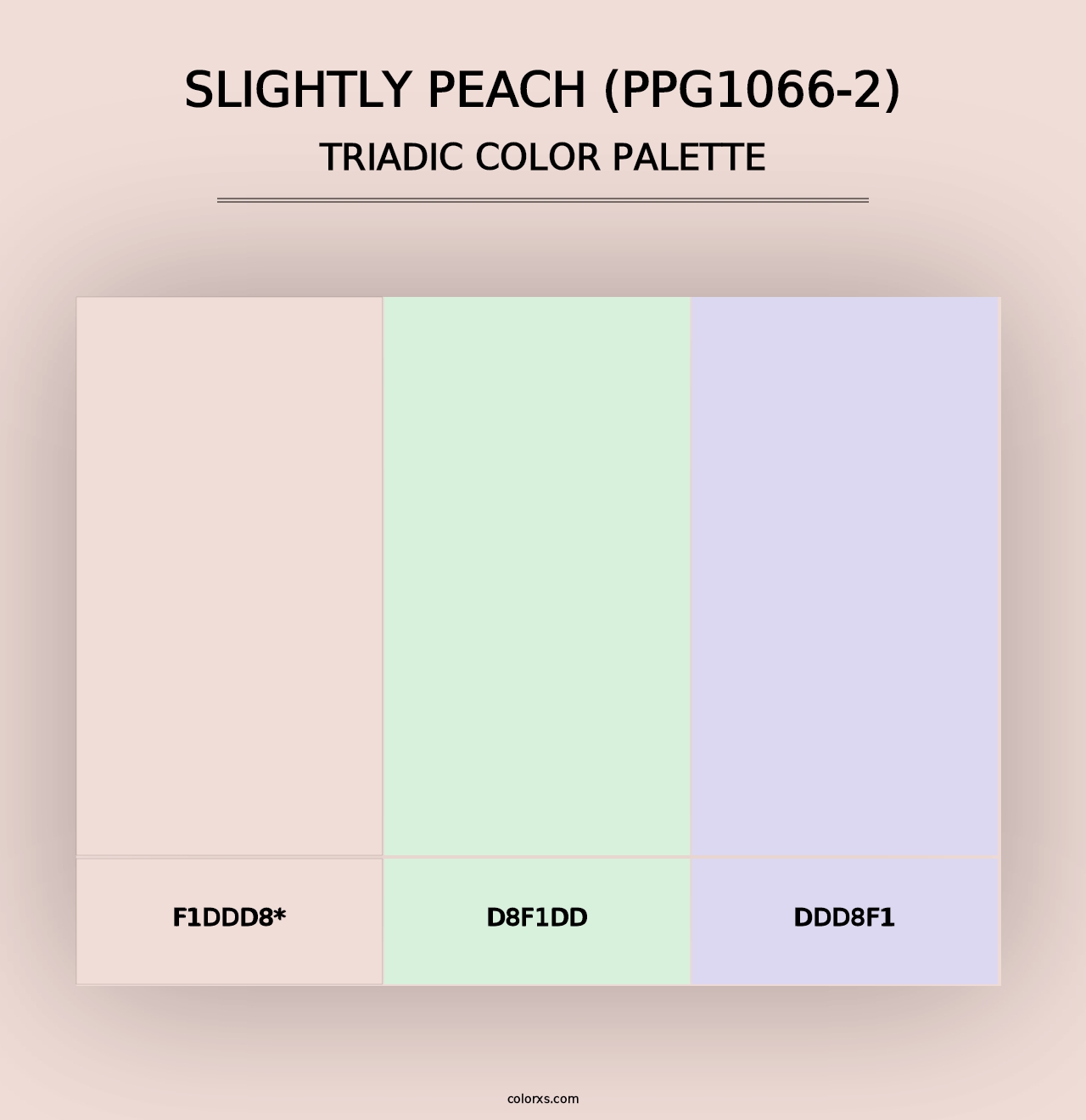 Slightly Peach (PPG1066-2) - Triadic Color Palette