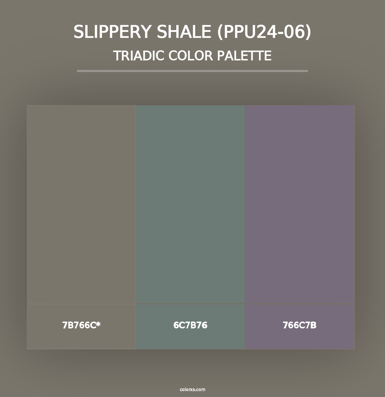 Slippery Shale (PPU24-06) - Triadic Color Palette