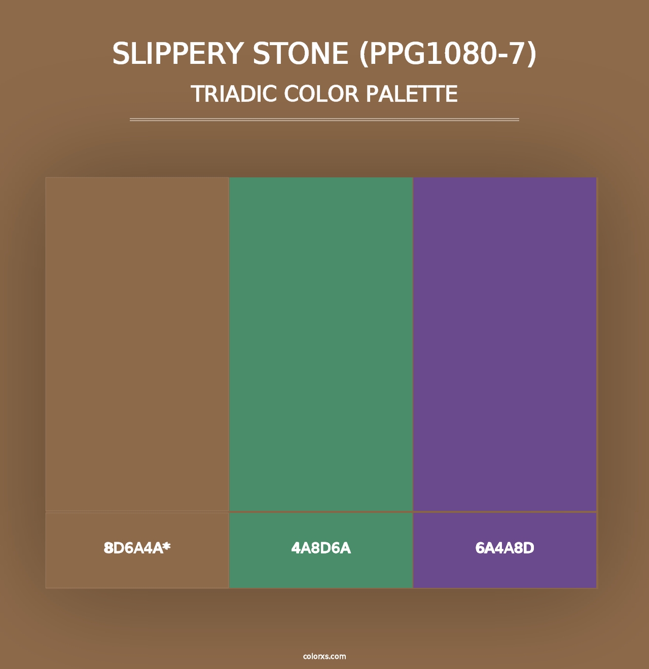 Slippery Stone (PPG1080-7) - Triadic Color Palette