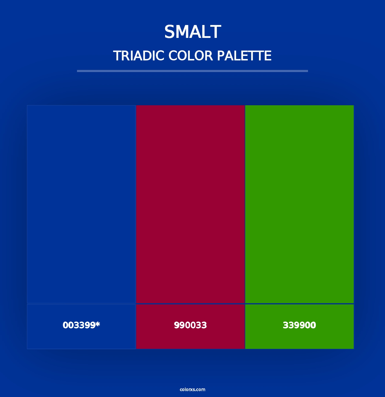 Smalt - Triadic Color Palette