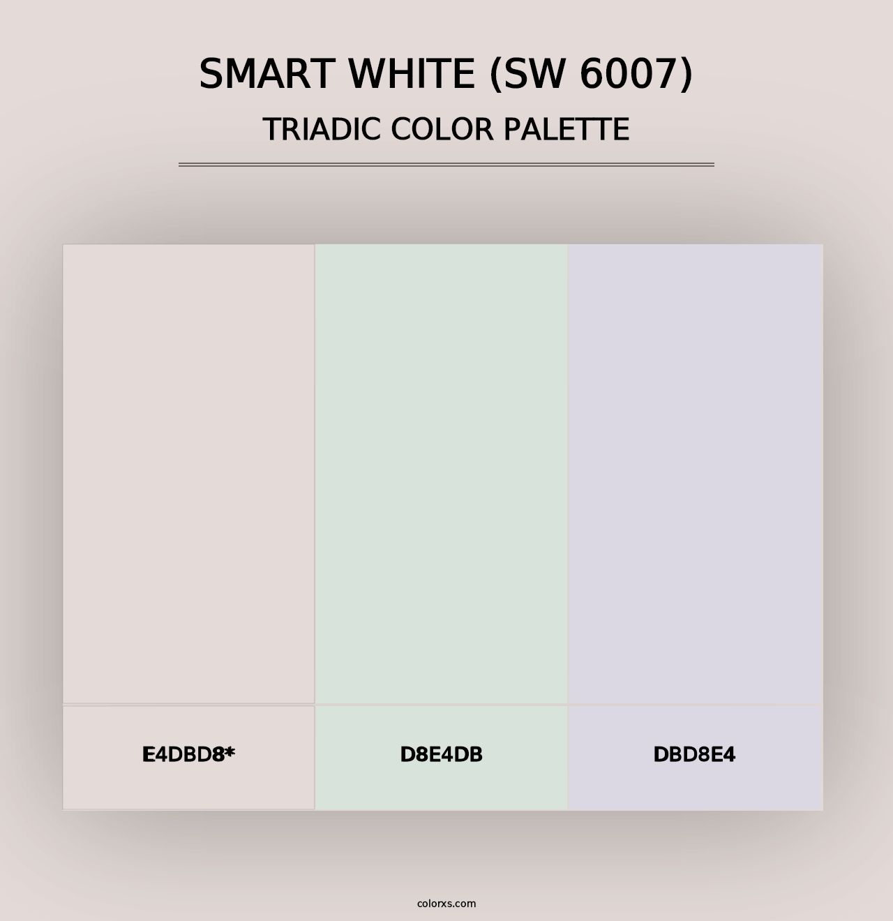 Smart White (SW 6007) - Triadic Color Palette