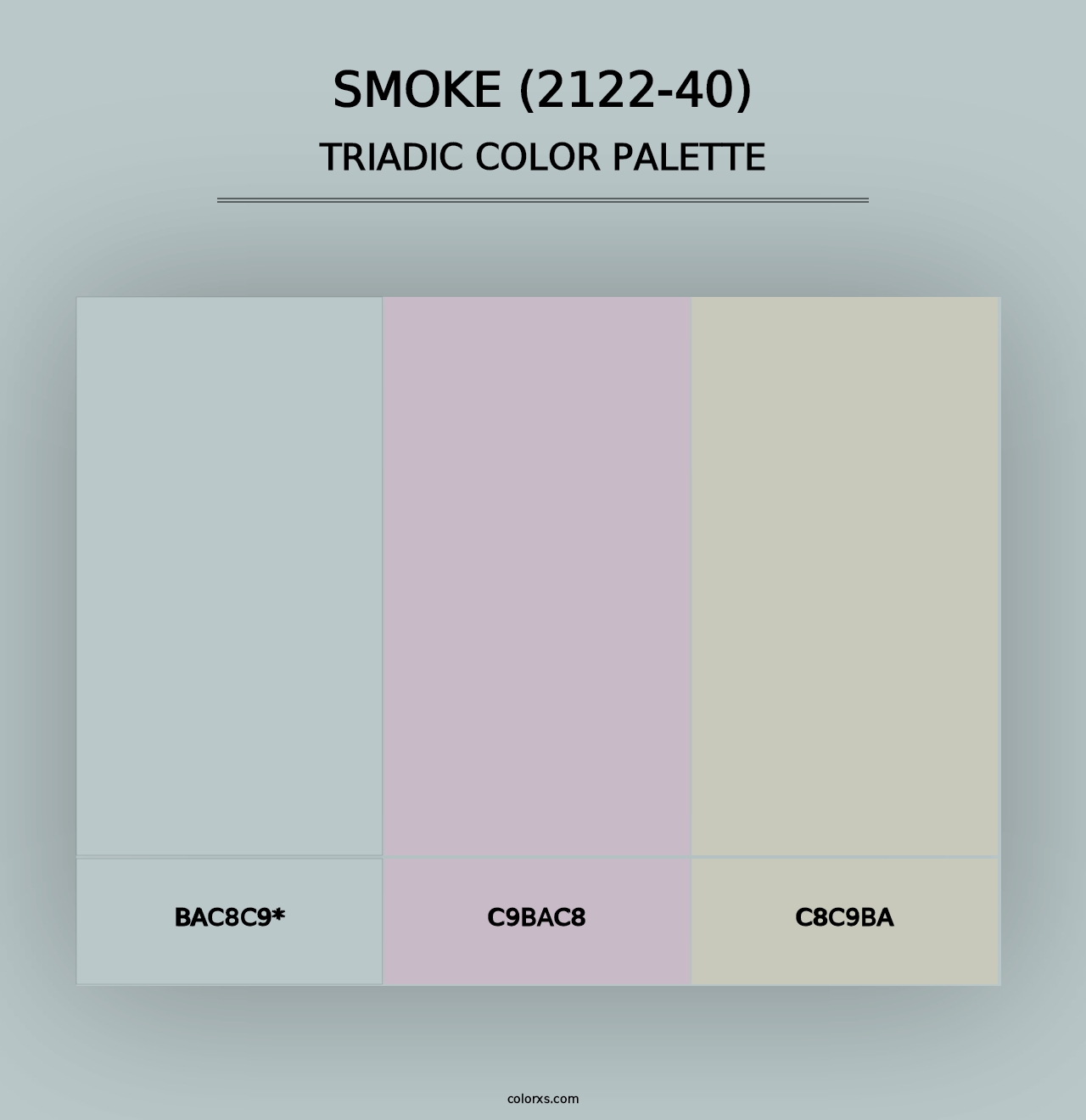 Smoke (2122-40) - Triadic Color Palette