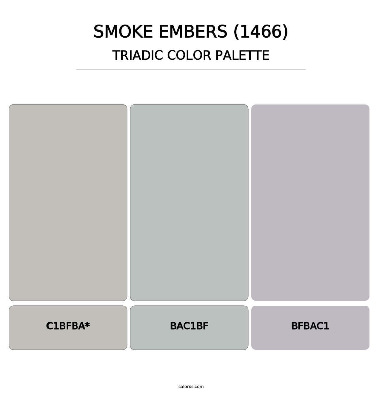 Smoke Embers (1466) - Triadic Color Palette
