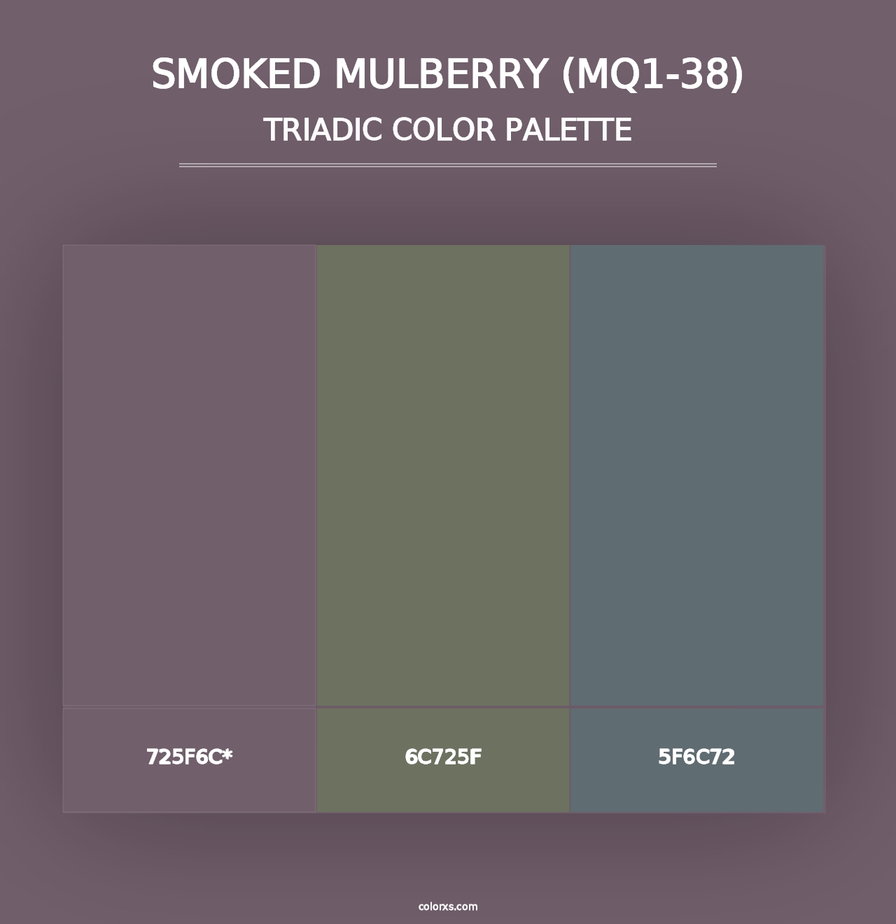 Smoked Mulberry (MQ1-38) - Triadic Color Palette