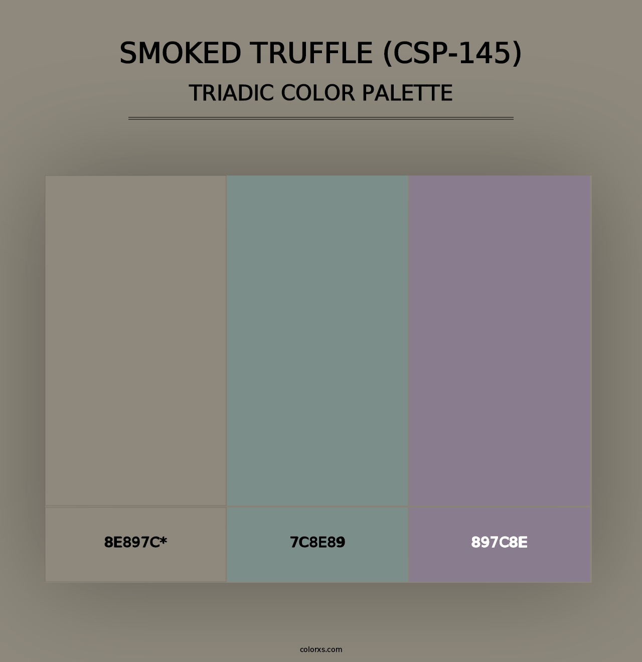 Smoked Truffle (CSP-145) - Triadic Color Palette