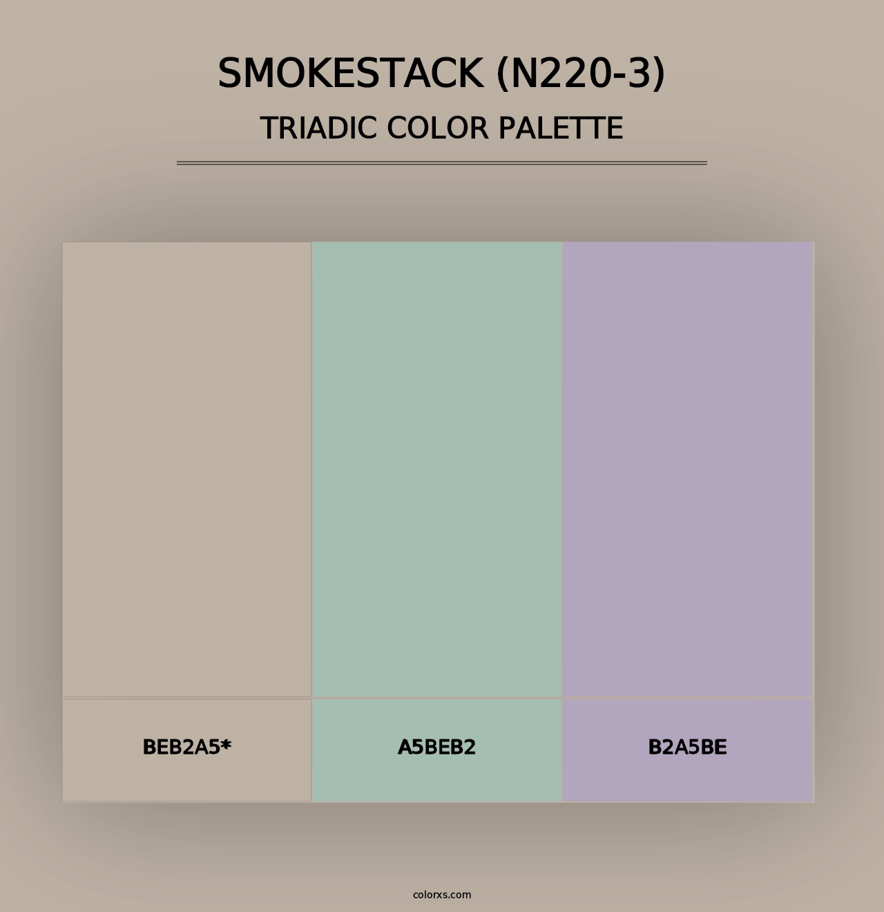 Smokestack (N220-3) - Triadic Color Palette